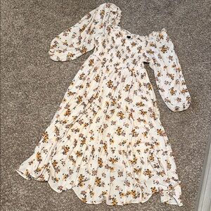 Torrid Floral Long Sleeve Midi Dress